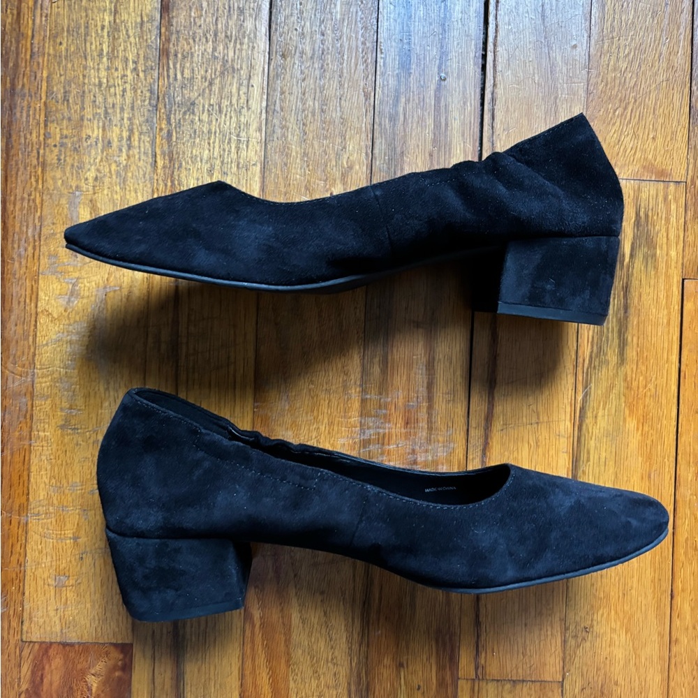 Eileen Fisher Black Suede Flats